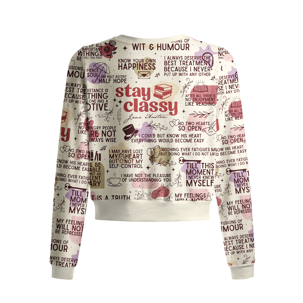 Pagewings Romance Novel Lover Crew Neck Cardigan Sweaters