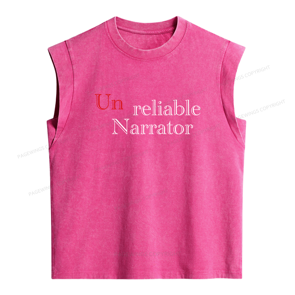 Pagewings UnReliable Narrator Women's Washed Tank Top