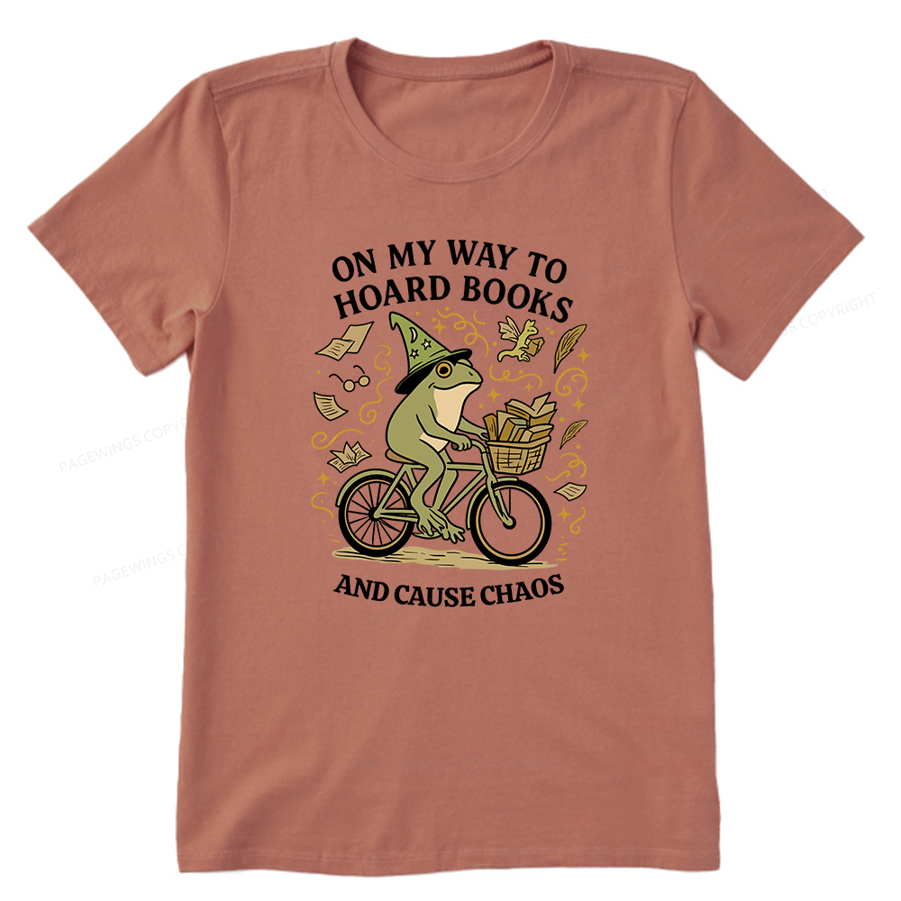 Pagewings On My Way To Hoard Books And Cause Chaos Unisex Classic T-shirt