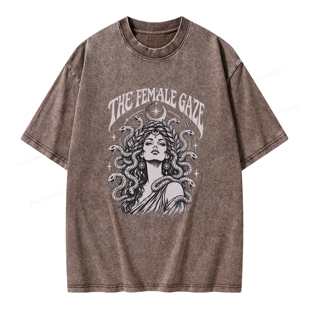 Pagewings The Female Gaze Unisex Washed T-shirt