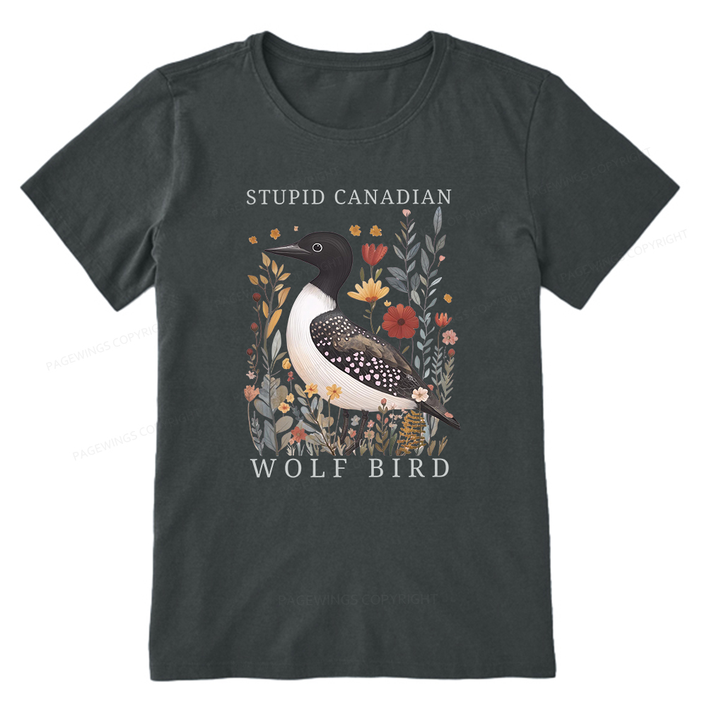 Pagewings Stupid Canadian Wolf Bird Unisex Classic T-shirt