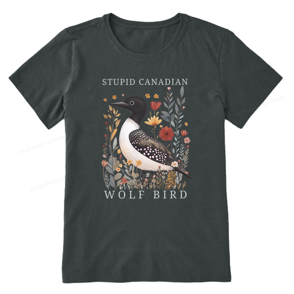 Pagewings Stupid Canadian Wolf Bird Unisex Classic T-shirt