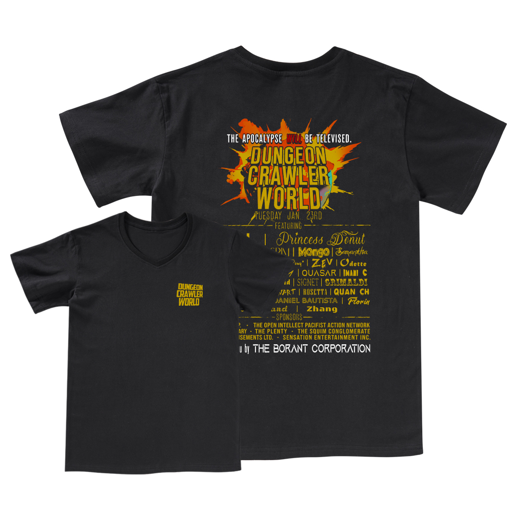 Pagewings Dungeon Crawler World Tour V-neck T-shirt