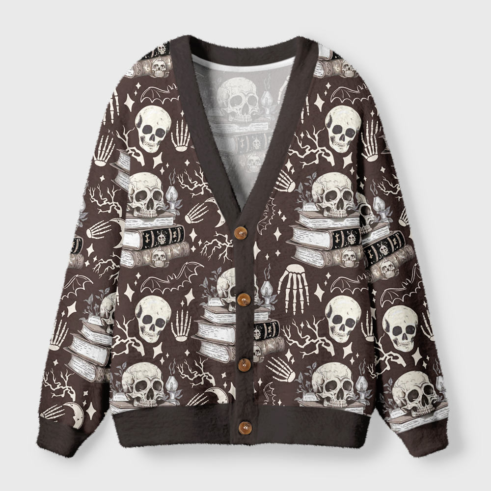 Pagewings Read Banned Books Gain Forbidden Knowledge Light Knit Unisex Cardigan Sweaters