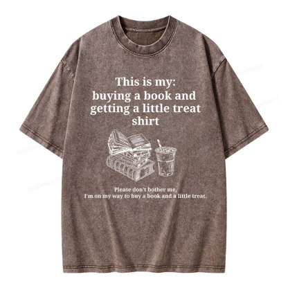 Pagewings Buying a book and getting a little treat Unisex Washed T-shirt