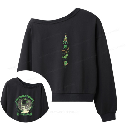 Pagewings Forbidden Forest Women Off  Shoulder Sweatshirt