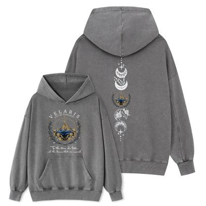 Pagewings Velaris City Of Starlight Unisex Washed Hoodie