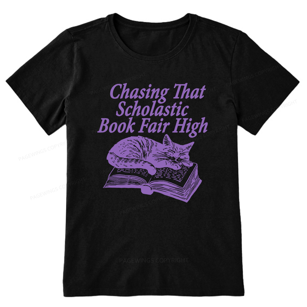 Pagewings Chasing That Scholastic Book Fair High Unisex Classic T-shirt