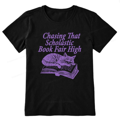 Pagewings Chasing That Scholastic Book Fair High Unisex Classic T-shirt
