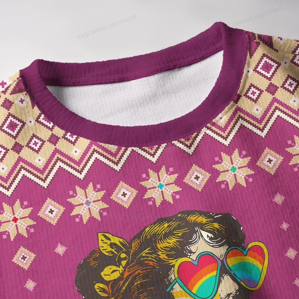 Pagewings More Pride Less Prejudice Unisex Ugly Knit Sweatshirt