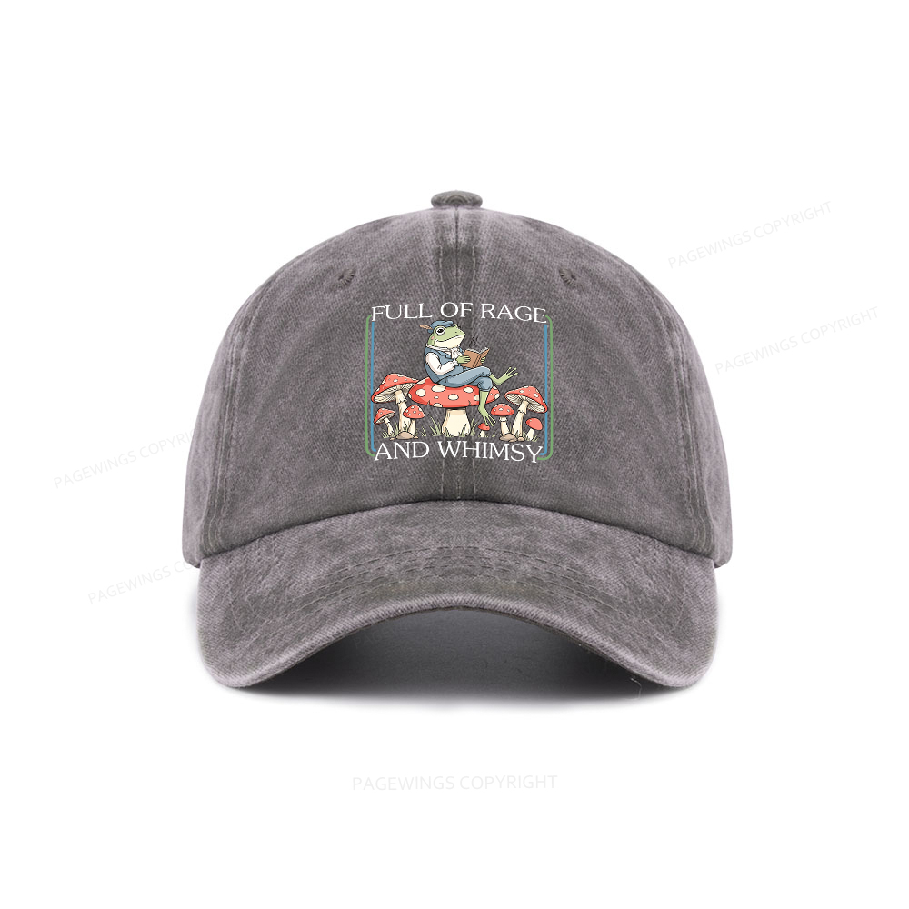 Pagewings Full Of Rage and Whimsy Washed Cap