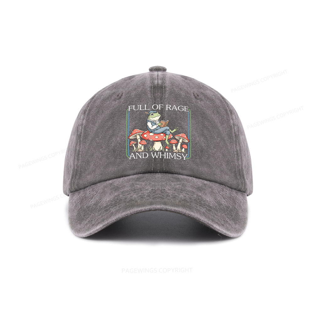 Pagewings Full Of Rage and Whimsy Washed Cap