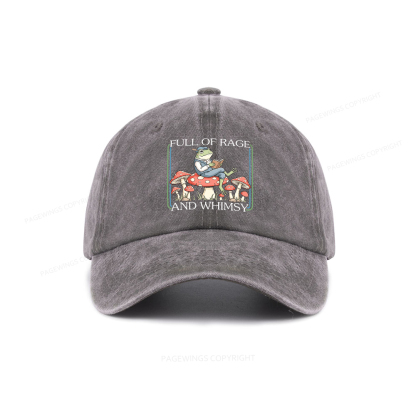 Pagewings Full Of Rage and Whimsy Washed Cap