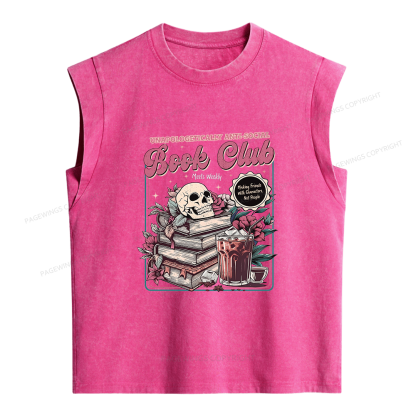 Pagewings Vintage Book Club Women's Washed Tank Top