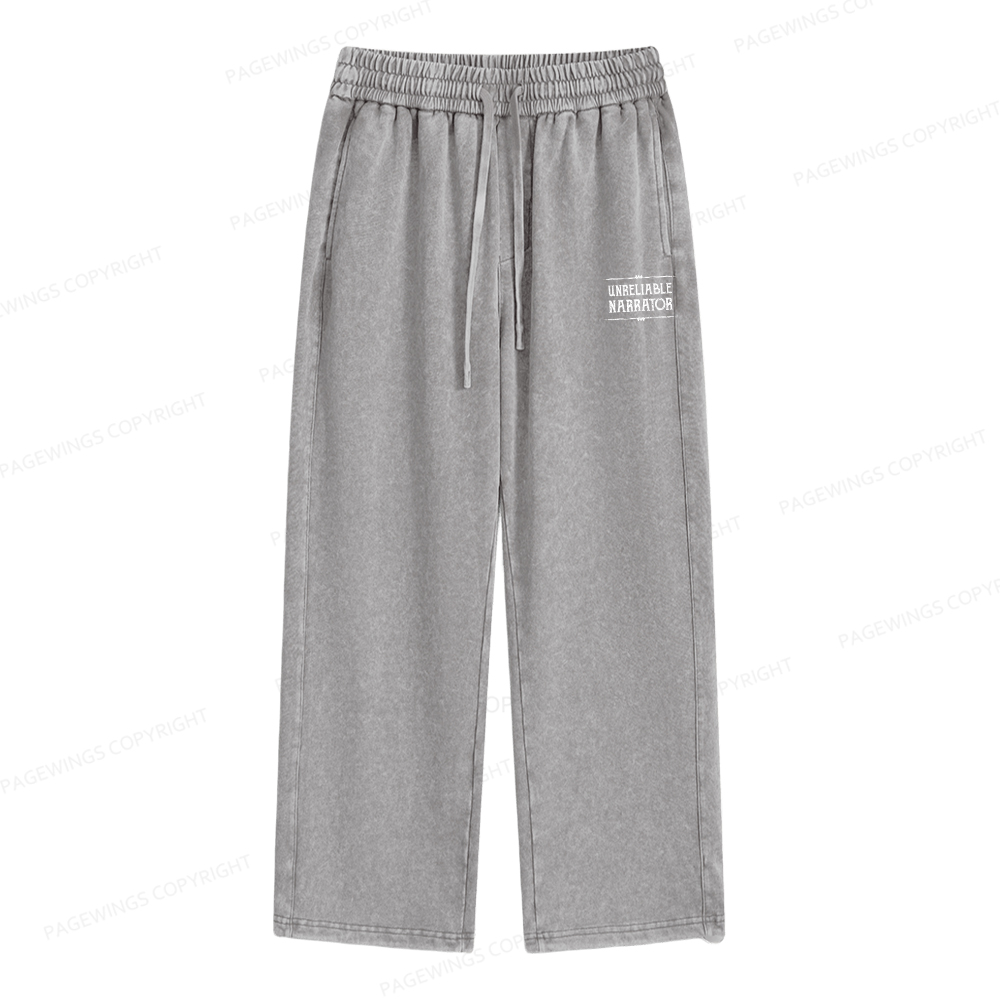 Pagewings Unreliable Narrator Unisex Washed Sweatpants