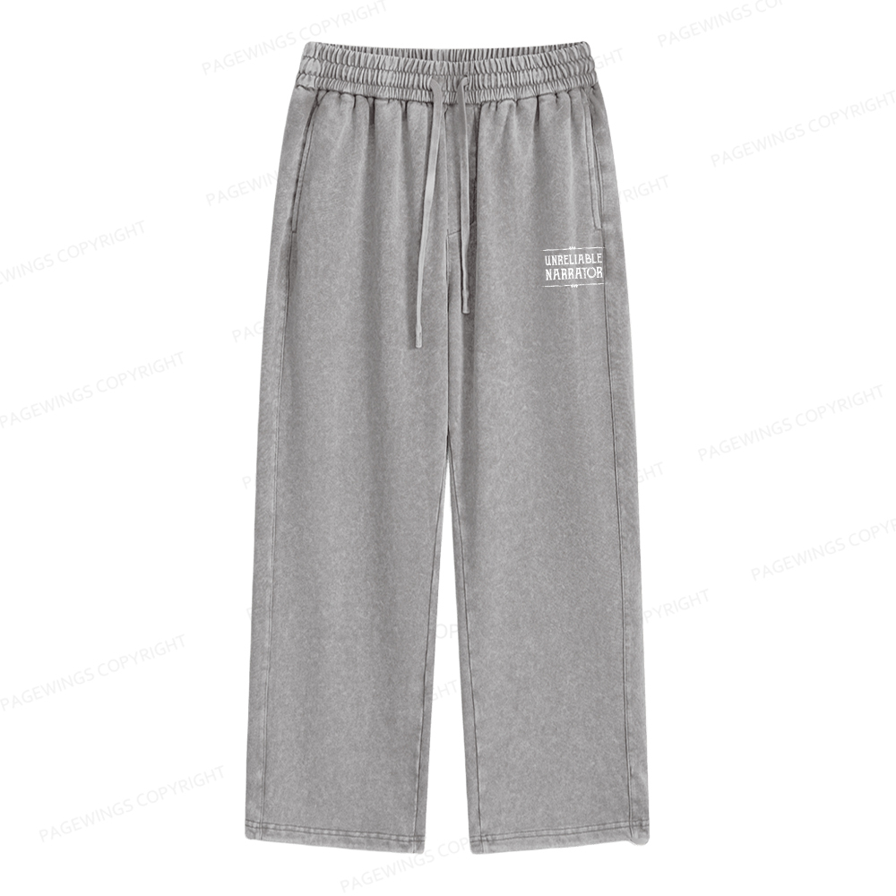 Pagewings Unreliable Narrator Unisex Washed Sweatpants