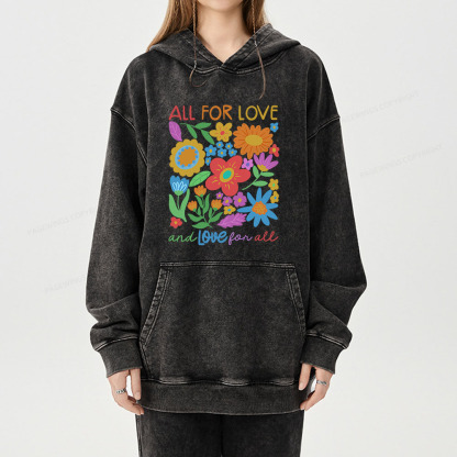 Pagewing All For Love Unisex Washed Hoodie
