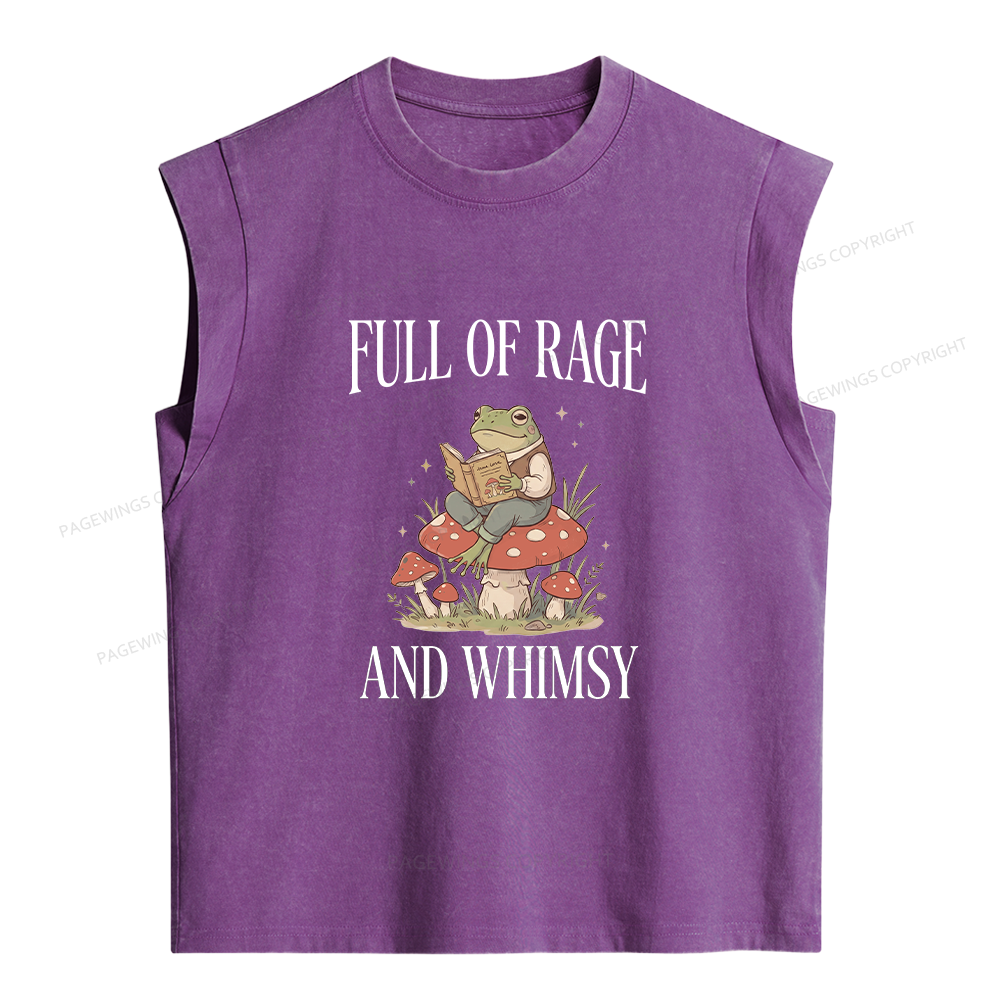 Pagewing Full of Rage and Whimsy Women's Washed Tank Top
