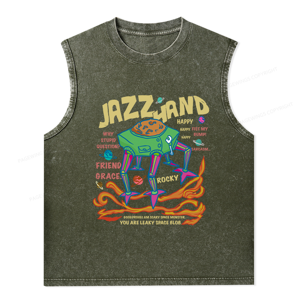 Pagewings Sci-Fi Book Lover Unisex Washed Tank Top