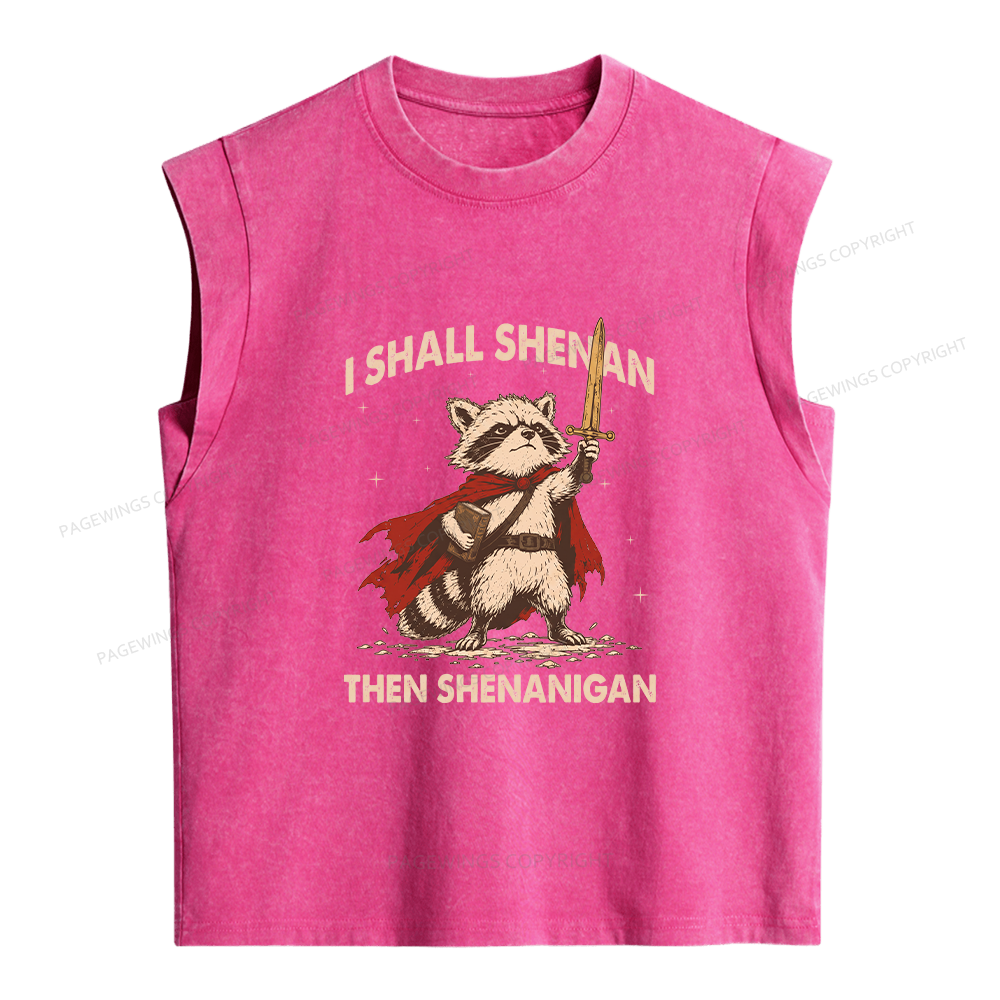 Pagewings I Shall Shenan Then Shenanigan Women's Washed Tank Top