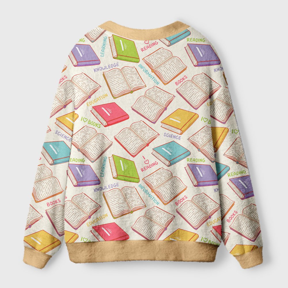 Pagewings Books Light Knit Unisex Cardigan Sweaters