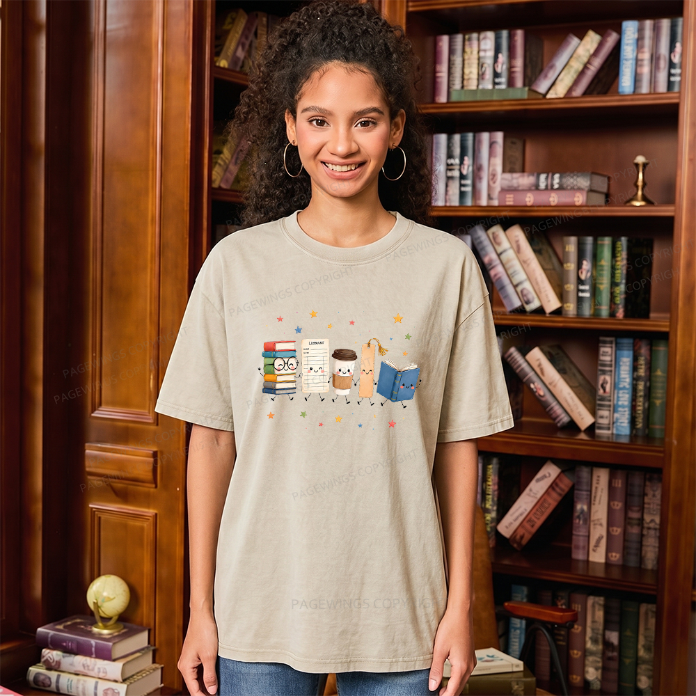 Pagewings Librarian Unisex Washed T-shirt