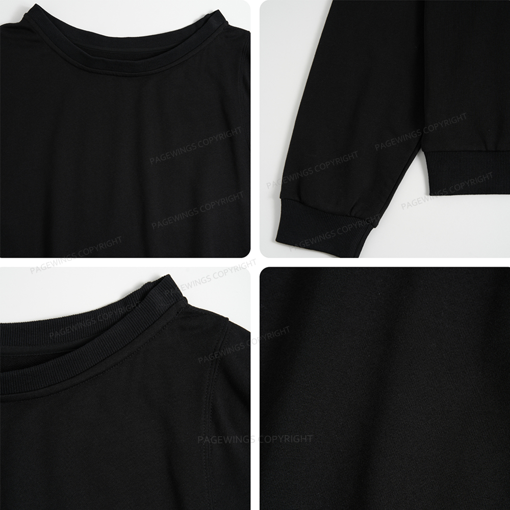 Pagewings Embroidered Just One More Chapter Women Off Shoulder Sweatshirt