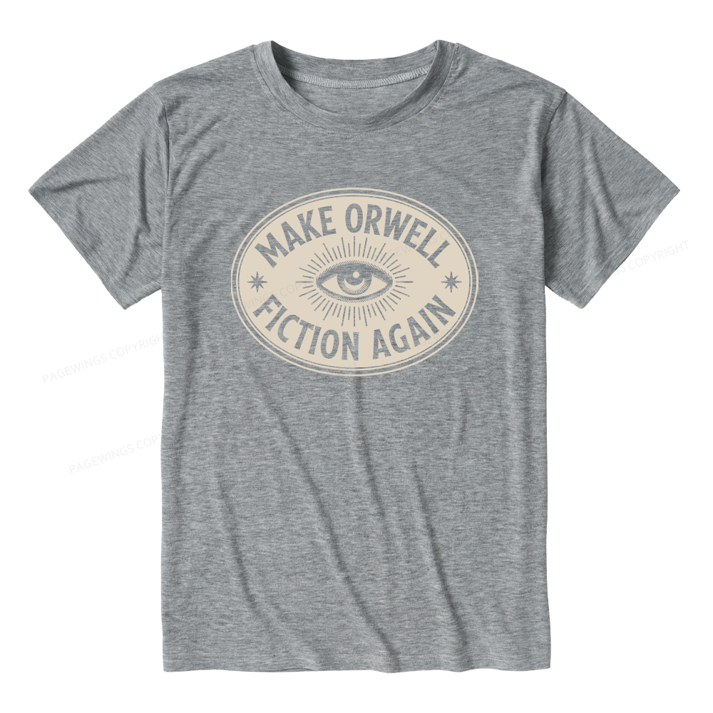 Pagewings Make Orwell Fiction Again Unisex Heather T-Shirt