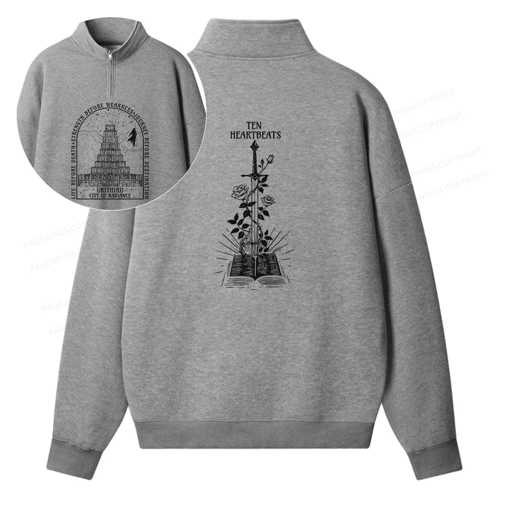 Pagewings Life Before Death Strength Before Weakness Unisex Half Zip Fleece Sweatshirt 