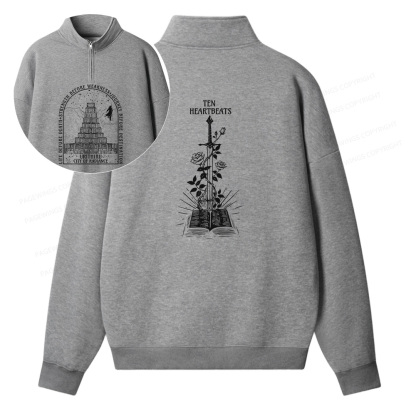 Pagewings Life Before Death Strength Before Weakness Unisex Half Zip Fleece Sweatshirt 