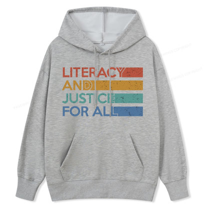 Pagewing Literacy and Justice For All Unisex Classic Hoodie