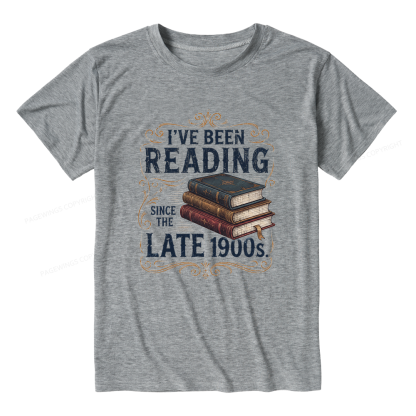 Pagewings Vintage Reading Since Late 1900s Unisex Heather T-Shirt