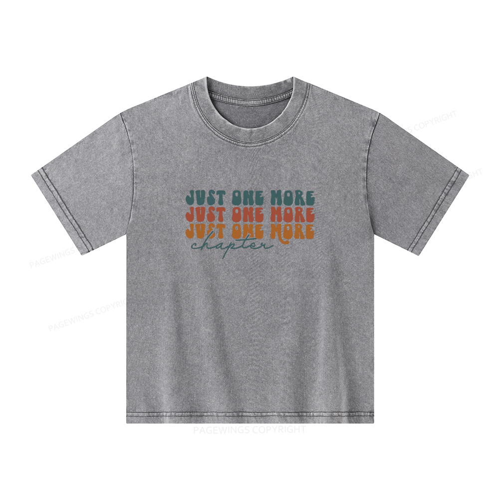 Pagewings Just One More Chapter Unisex Kids Washed T-shirt