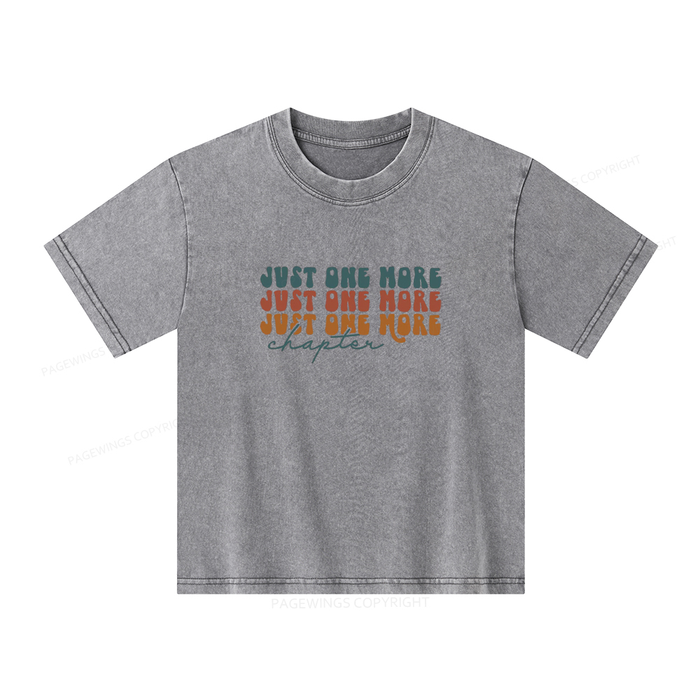 Pagewings Just One More Chapter Unisex Kids Washed T-shirt