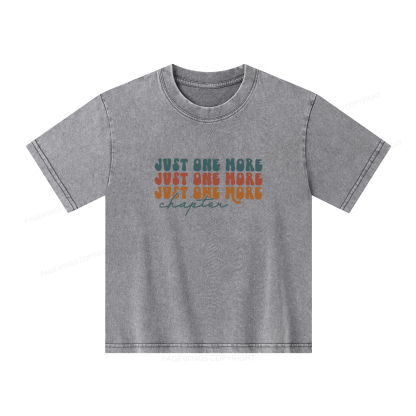 Pagewings Just One More Chapter Unisex Kids Washed T-shirt