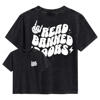 Pagewings Read Banned Books Women's Washed T-shirt