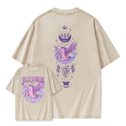 Pagewings Fantasy Books Lover Unisex Washed T-shirt