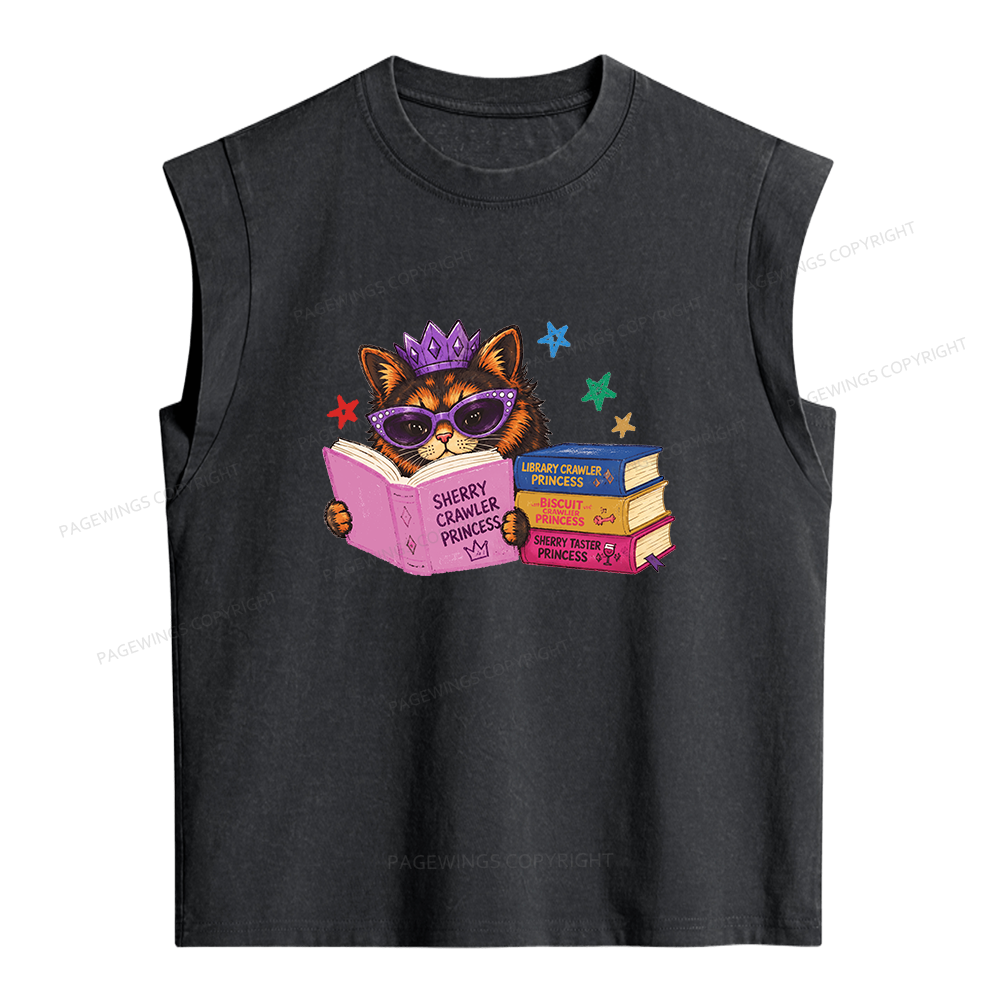 Pagewings Sci-Fi Book Lover Women's Washed Tank Top