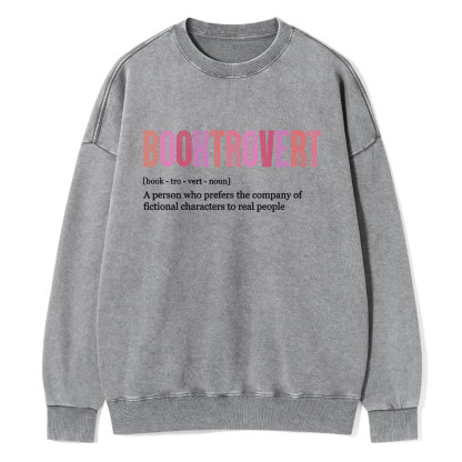 Pagewing Funny Book Lover Unisex Washed Sweatshirt