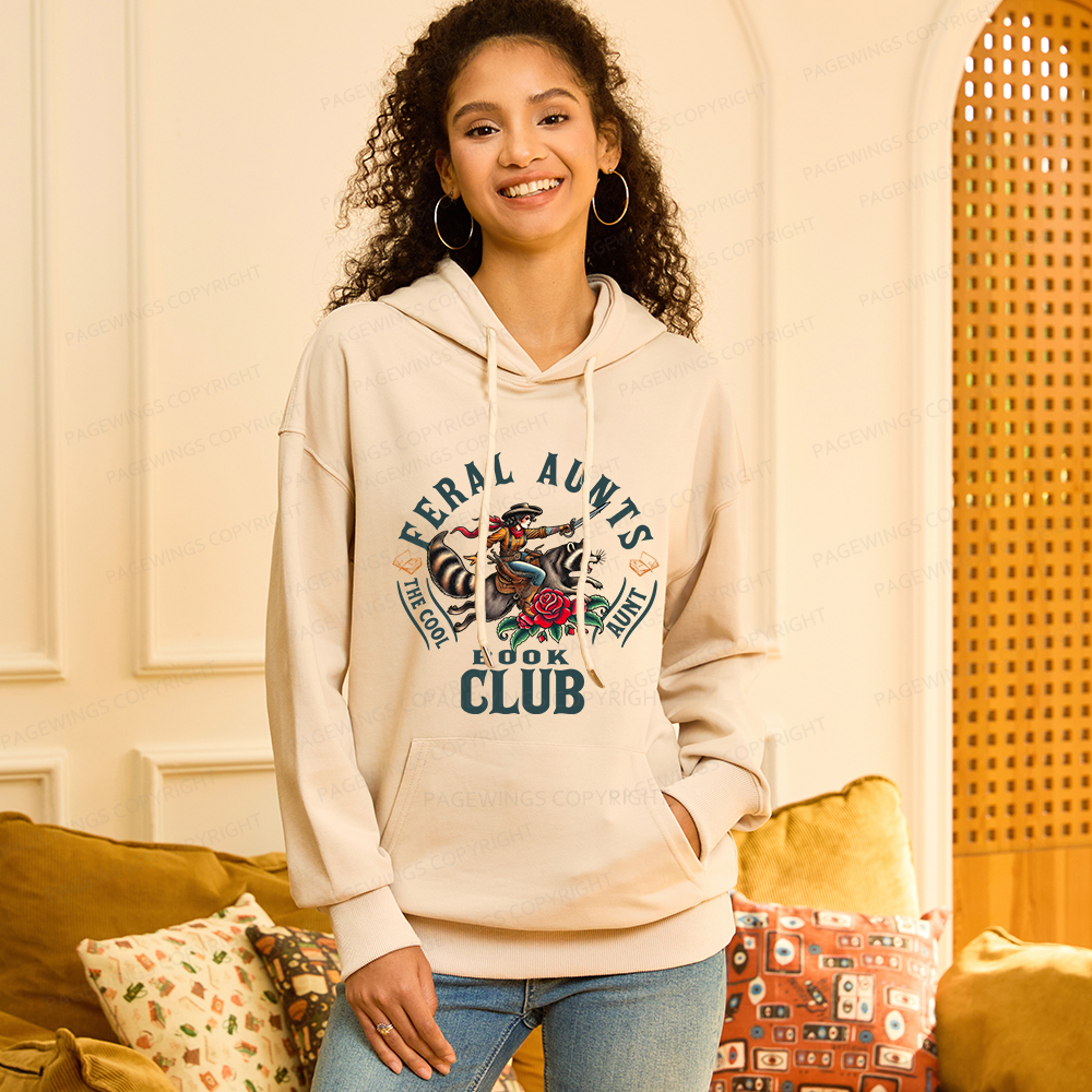 Pagewings Feral Aunt Social Book Club Unisex Classic Hoodie