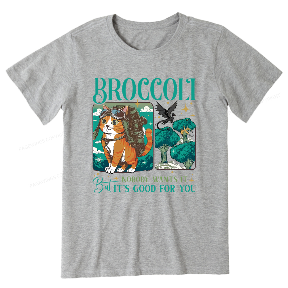 Pagewings Onyx Storm Broccoli Cat Unisex Classic T-shirt