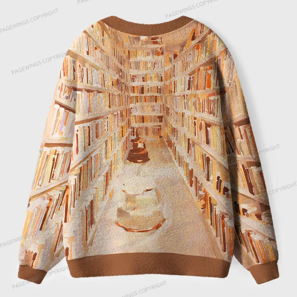 Pagewings Cozy Reading Unisex Ugly Cardigan Sweaters