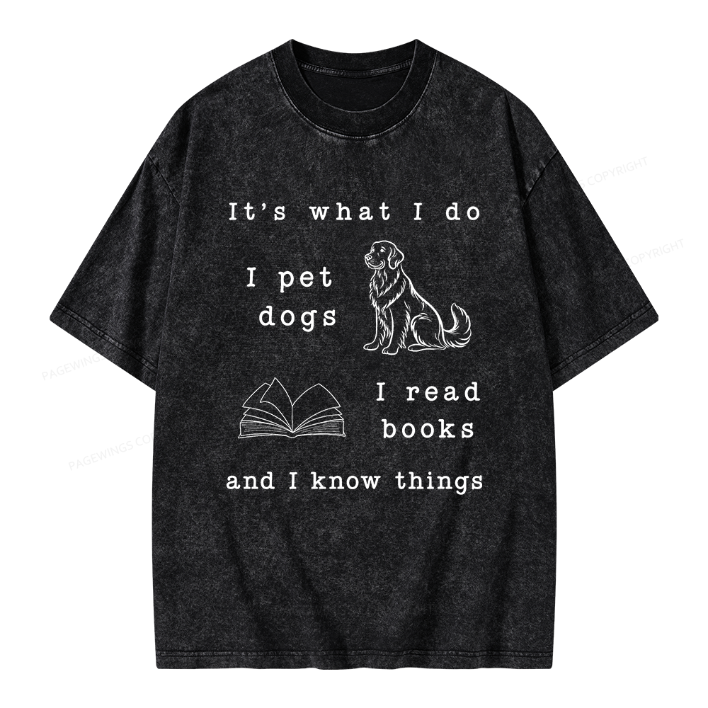 Pagewings I Read Books Unisex Washed T-shirt