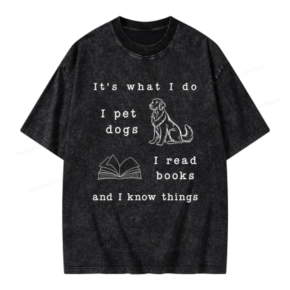 Pagewings I Read Books Unisex Washed T-shirt