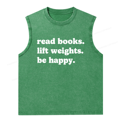 Pagewings Book Lover Gym Unisex Washed Tank Top