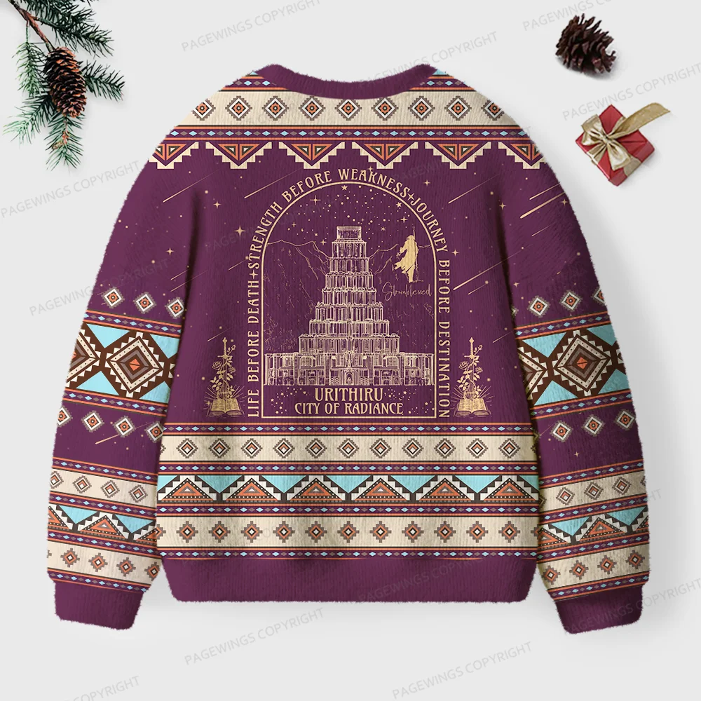 Pagewings Life Before Death Unisex Ugly Knit Sweatshirt