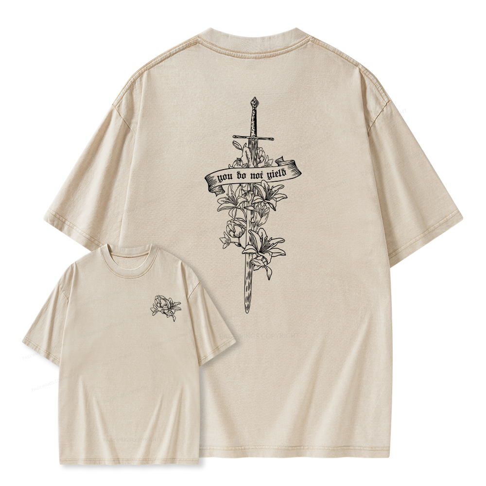 Pagewings You Do Not Yield Unisex Washed T-shirt