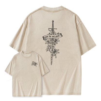 Pagewings You Do Not Yield Unisex Washed T-shirt