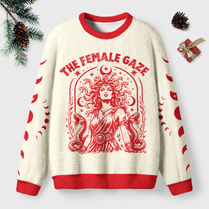 Pagewings Medusa Feminist Unisex Ugly Light Knit Sweatshirt