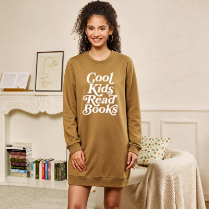 Pagewings Cool Kids Read Books Sweatshirt Dress